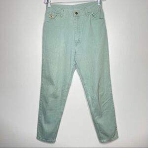 Wranglers for Her‎ VTG cotton light aqua green color denim mom jeans high waist